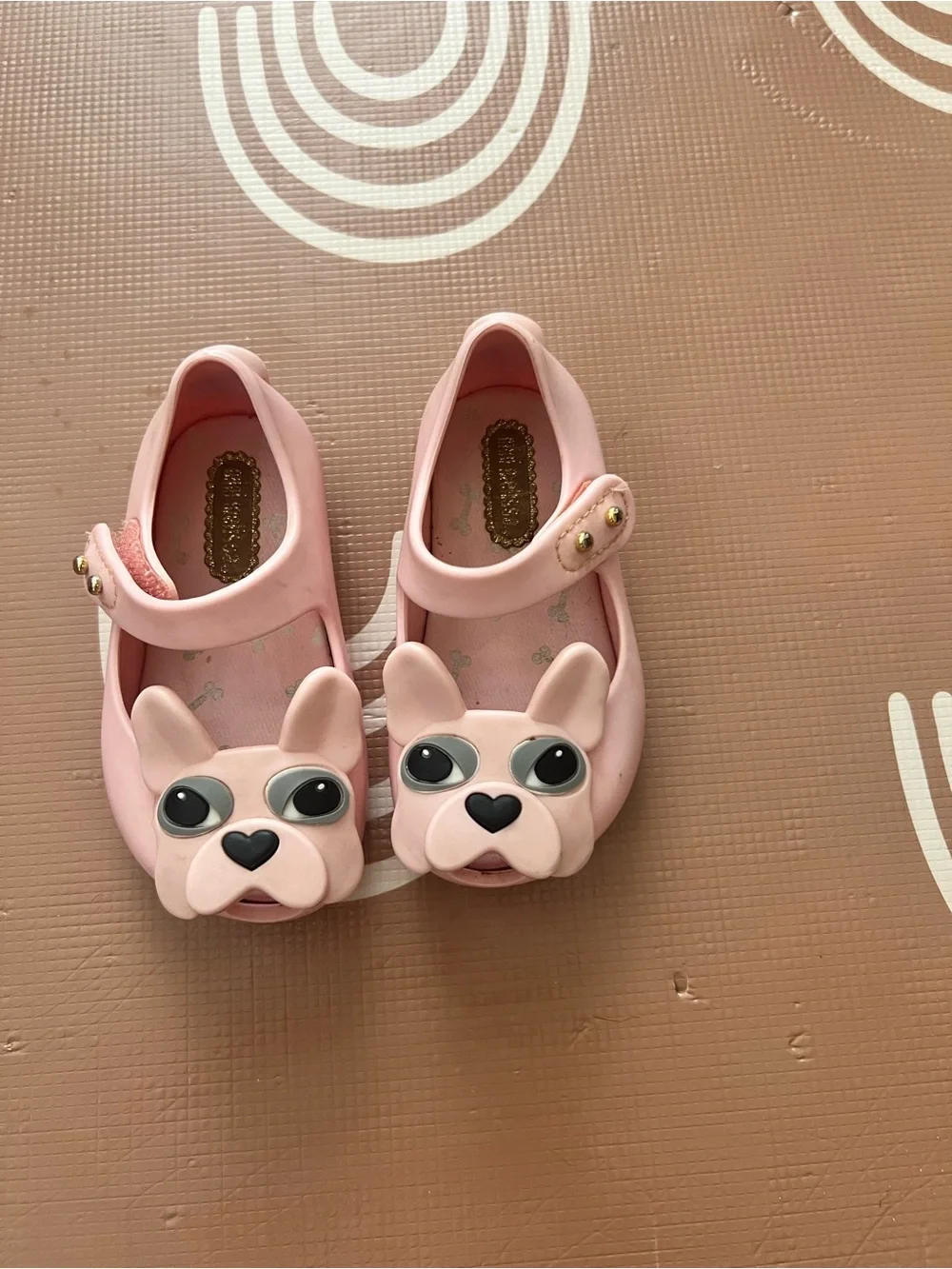 Mini Melissa Pink Bulldog Mary Jane Sandals